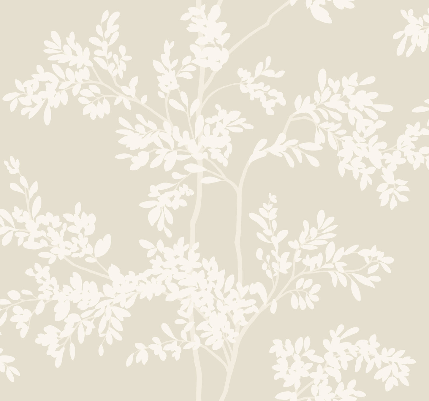 York Wallcoverings Blooms Lunaria Silhouette Light Taupe and White Wallpaper  Botanical Beiges  Wallpaper - BL1805