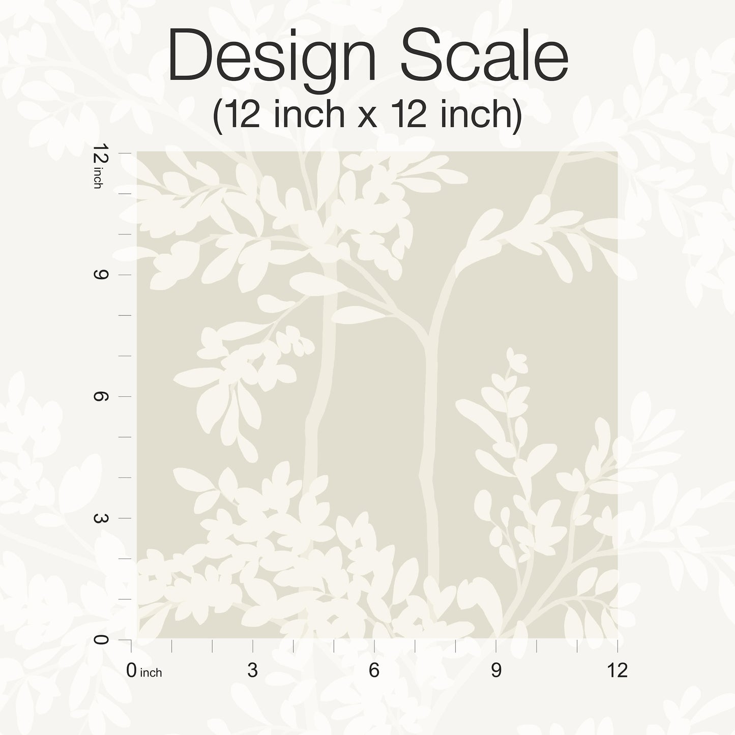 York Wallcoverings Blooms Lunaria Silhouette Light Taupe and White Wallpaper  Botanical Beiges  Wallpaper - BL1805