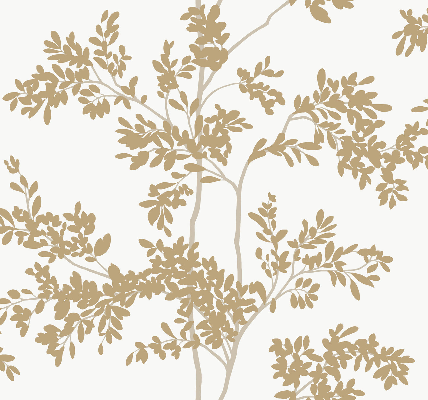 York Wallcoverings Blooms Lunaria Silhouette White and Gold Wallpaper  Botanical Whites and Off-Whites  Wallpaper - BL1806