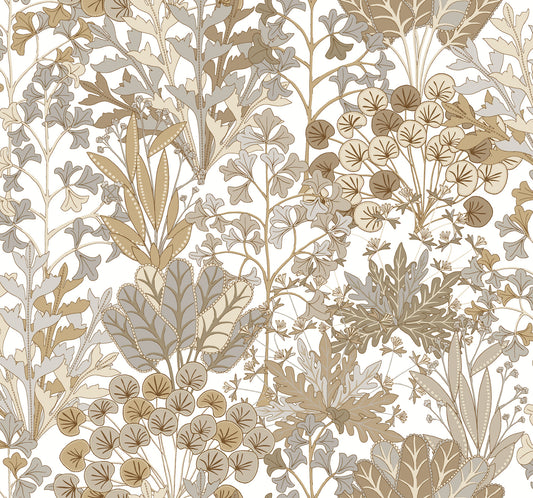 York Wallcoverings Blooms Forest Floor Neutral Wallpaper  Botanical Beiges  Wallpaper - BL1815