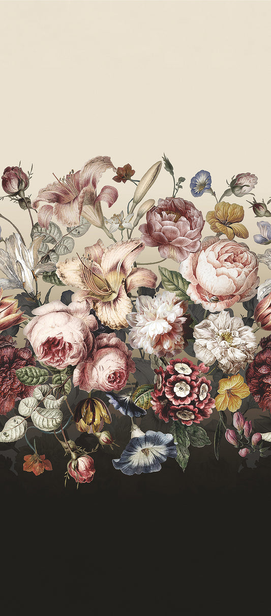 York Wallcoverings Blooms Rachel Rose Taupe Wall Mural  Florals and Flowers Pinks  Wallpaper - BL1821M