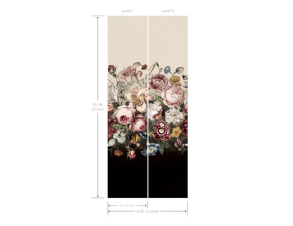 York Wallcoverings Blooms Rachel Rose Taupe Wall Mural  Florals and Flowers Pinks  Wallpaper - BL1821M