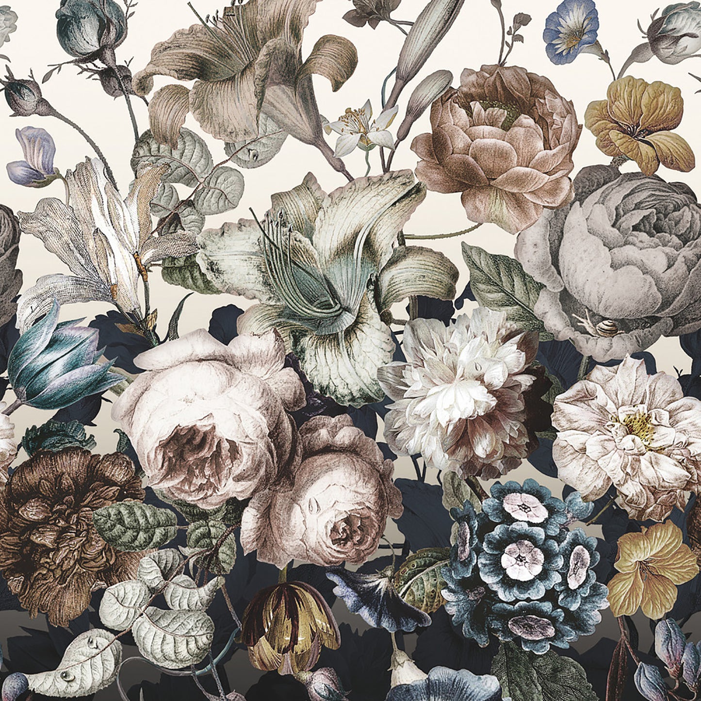 York Wallcoverings Grasscloth and Natural Resource Rachel Rose White Wall Mural  Florals and Flowers Whites and Off-Whites  Wallpaper - BL1822M