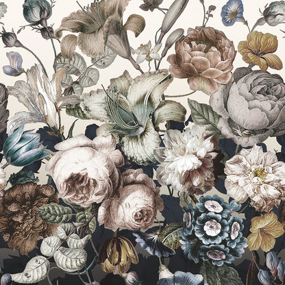 York Wallcoverings Grasscloth and Natural Resource Rachel Rose White Wall Mural  Florals and Flowers Whites and Off-Whites  Wallpaper - BL1822M