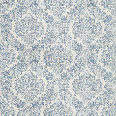 KRAVET BASICS PRINT DAMASK BLUE,CHARCOAL,WHITE   - BLUESTAR.5.0