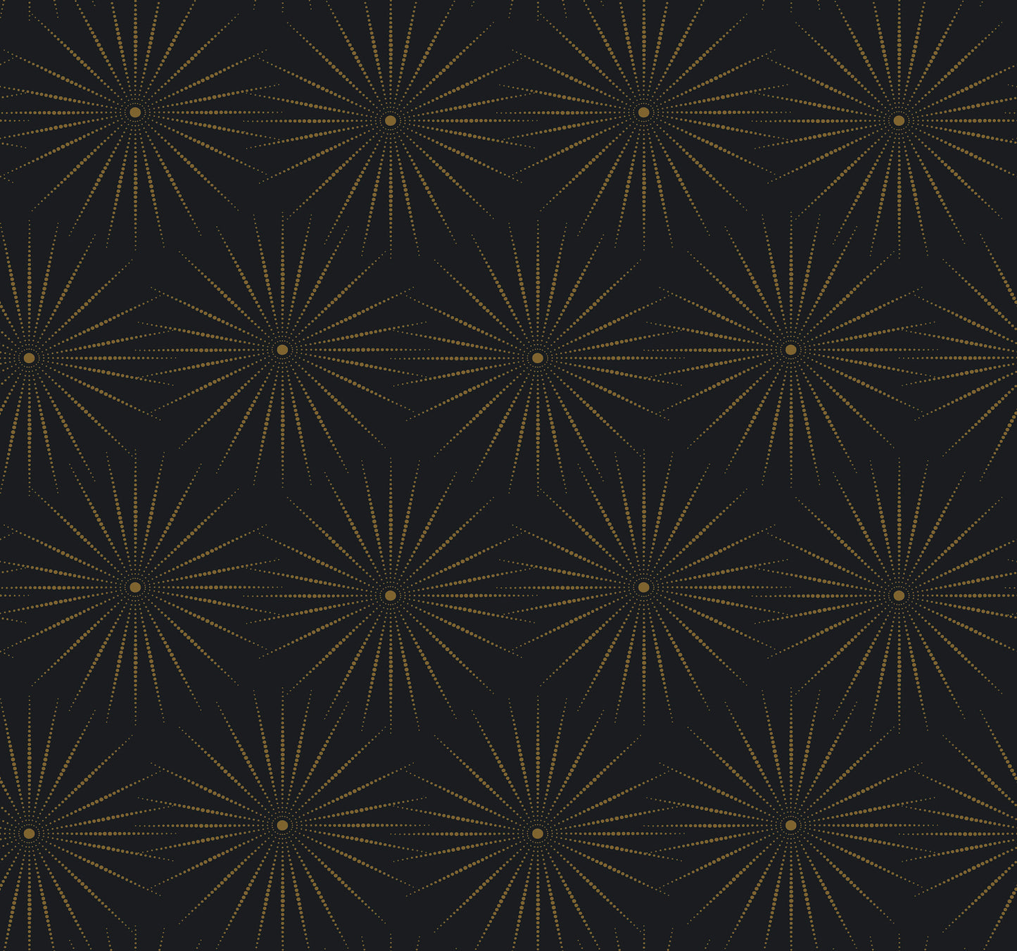 York Wallcoverings Antonina Vella Boho Luxe Starlight Black and Gold Wallpaper  Bohemian Blacks  Wallpaper - BO6696