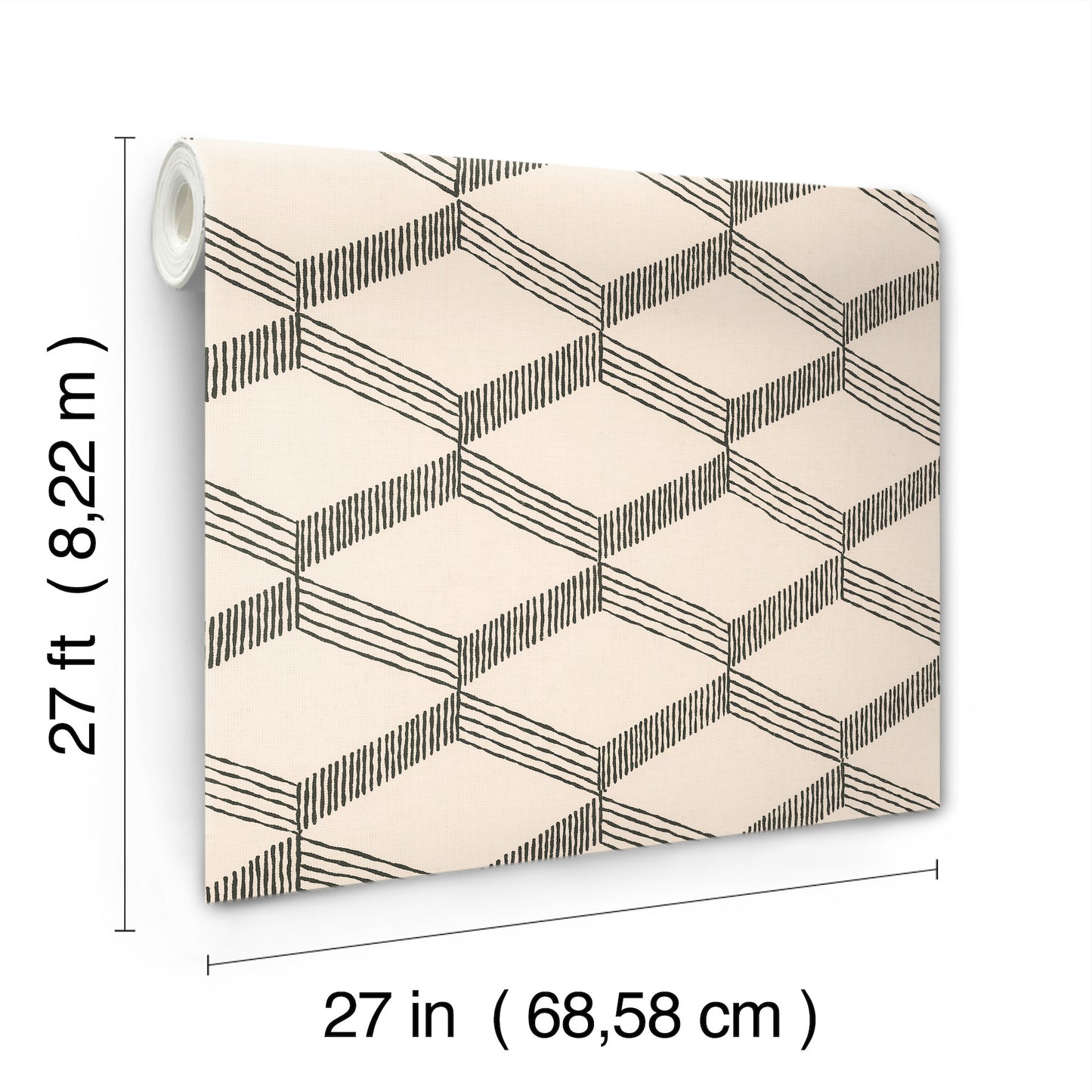 York Wallcoverings Antonina Vella Boho Luxe Palisades Paperweave Beige Wallpaper Modern Geometrics Beiges  Wallpaper - BO6721