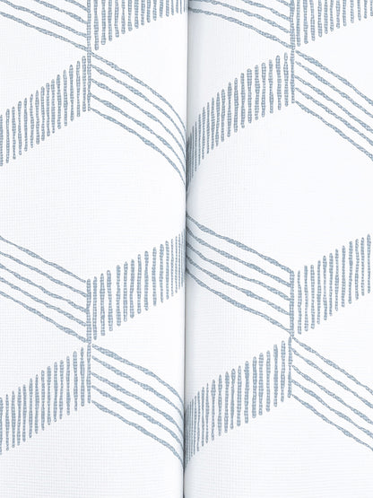 York Wallcoverings Antonina Vella Boho Luxe Palisades Paperweave Smokey Blue Wallpaper Modern Geometrics Whites and Off-Whites  Wallpaper - BO6723