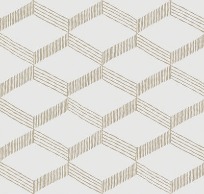 York Wallcoverings Antonina Vella Boho Luxe Palisades Paperweave Taupe Wallpaper Modern Geometrics Whites and Off-Whites  Wallpaper - BO6724