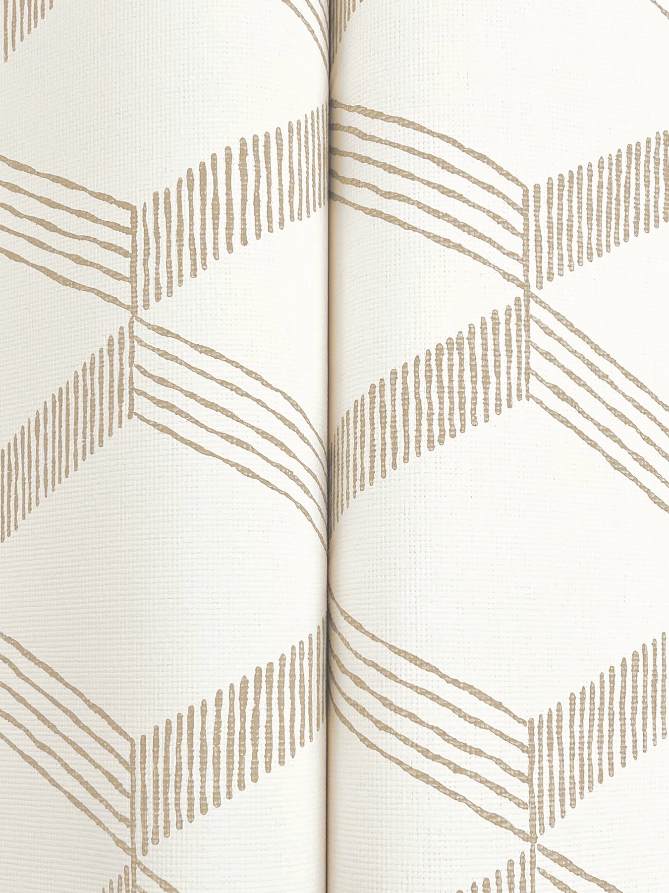 York Wallcoverings Antonina Vella Boho Luxe Palisades Paperweave Taupe Wallpaper Modern Geometrics Whites and Off-Whites  Wallpaper - BO6724