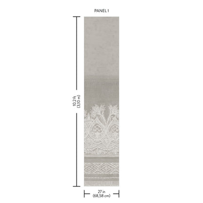 York Wallcoverings Antonina Vella Boho Luxe Henna Grey Wall Mural  Bohemian Greys  Wallpaper - BO6742M