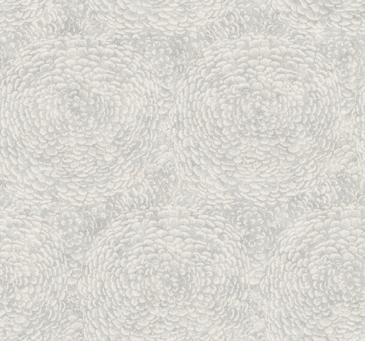 York Wallcoverings Antonina Vella Boho Luxe Floret Grey Wallpaper  Bohemian Greys  Wallpaper - BO6752