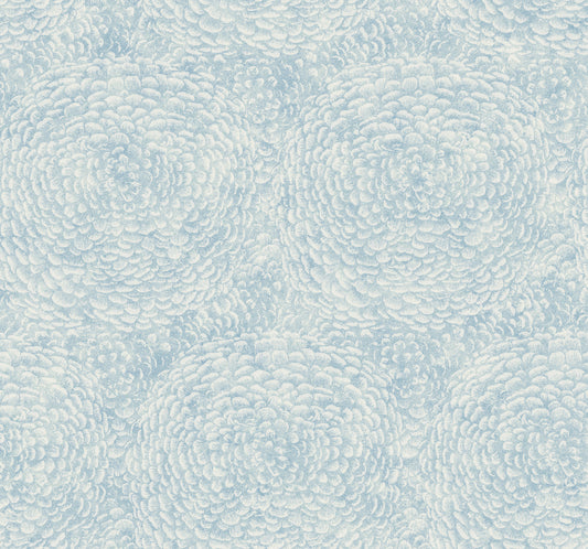 York Wallcoverings Best Sellers Floret Blue Wallpaper  Bohemian Blues  Wallpaper - BO6754