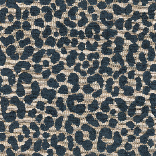 STOUT TEXTILES  UPHOLSTERY,CHENILLE TRADITIONAL, ANIMAL SKIN COBALT,SAPPHIRE   - BOCA-2