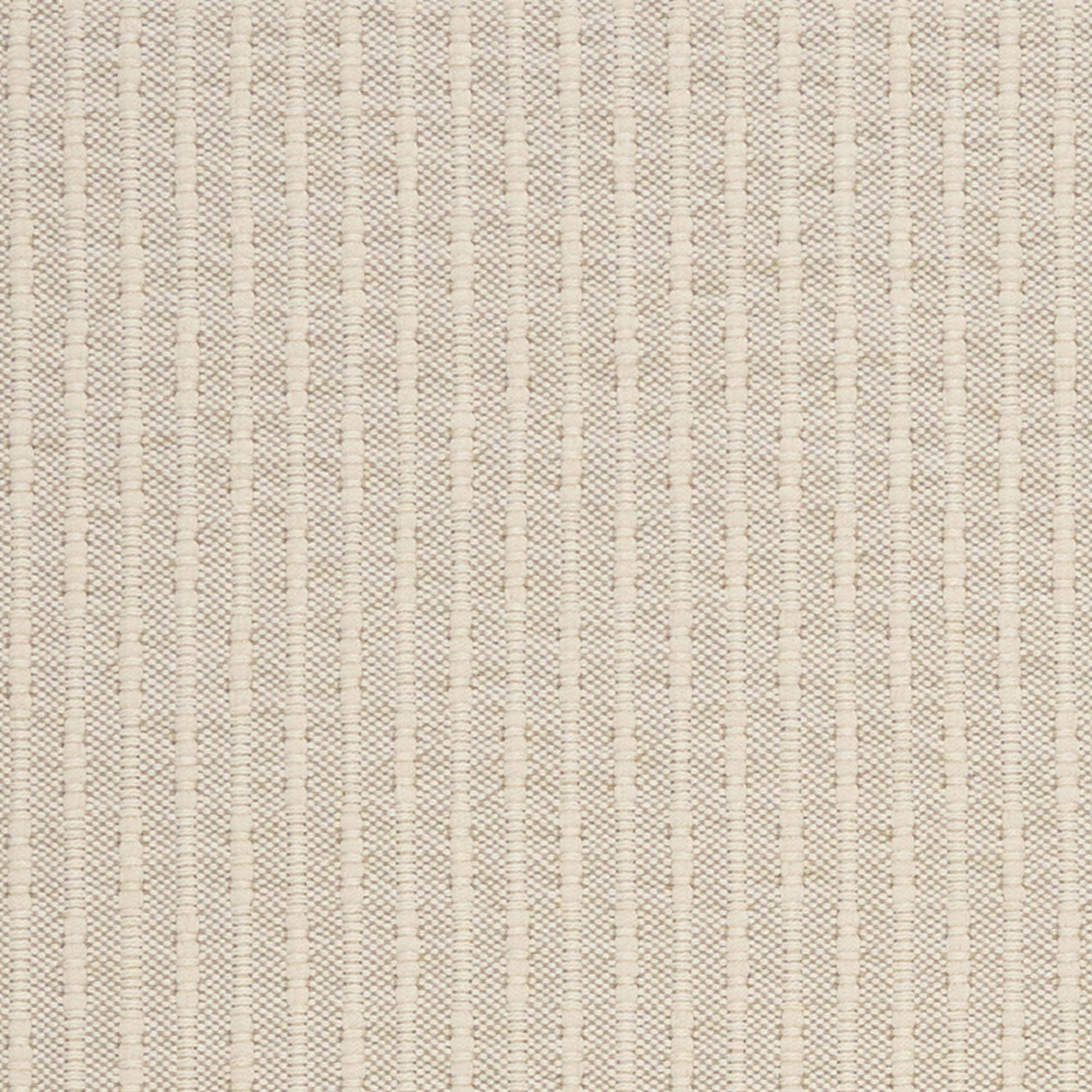 Beige woven fabric with subtle vertical rib stripes; soft textured upholstery or drapery material.