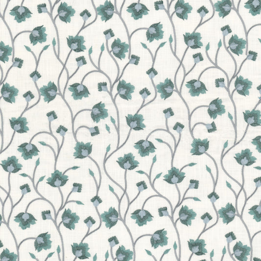 STOUT TEXTILES  MULTIPURPOSE,EMBROIDERIES TRANSITIONAL,, FLORAL SEAGLASS   - BONJ-1