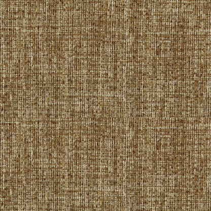Brown woven upholstery fabric with a rustic, textured weave in tan and chocolate tones.