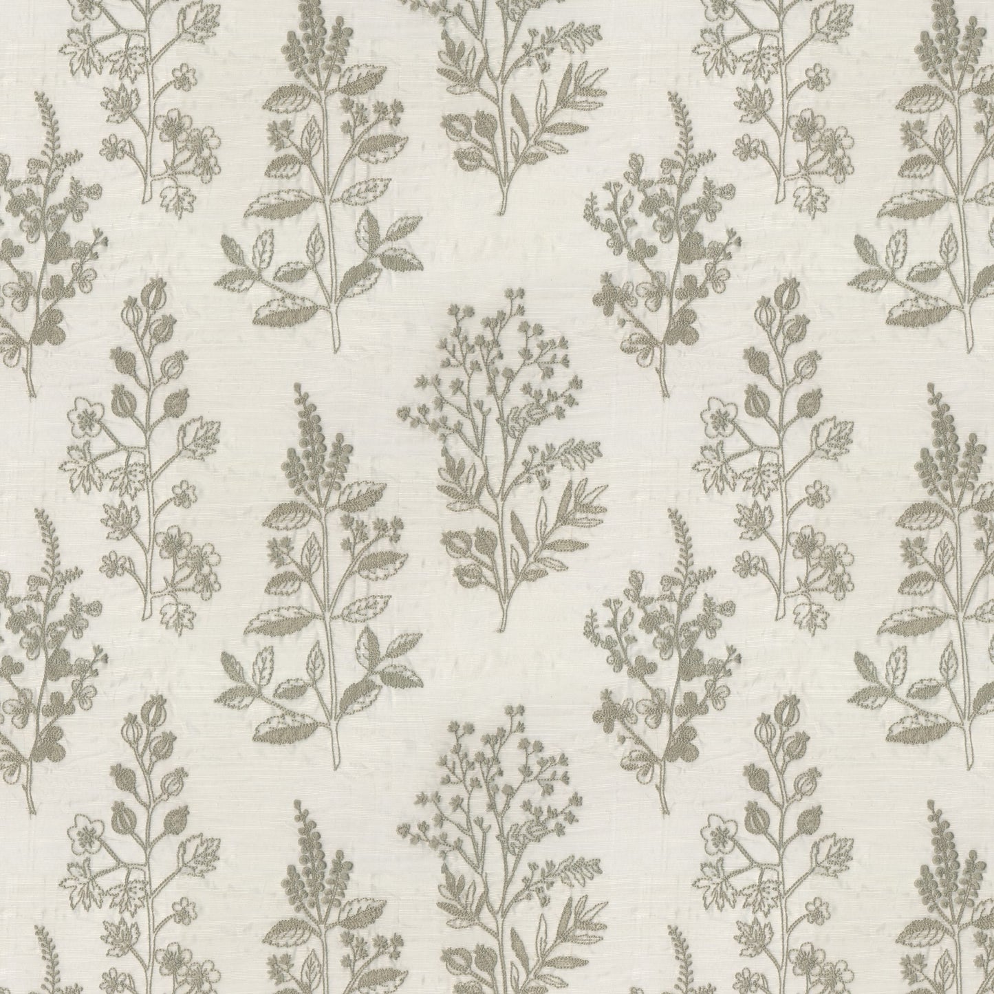 JF Fabrics BOTANY 94 Fabric Floral,Traditional Grey  Embroidery,Sheer - 8430594 J8581