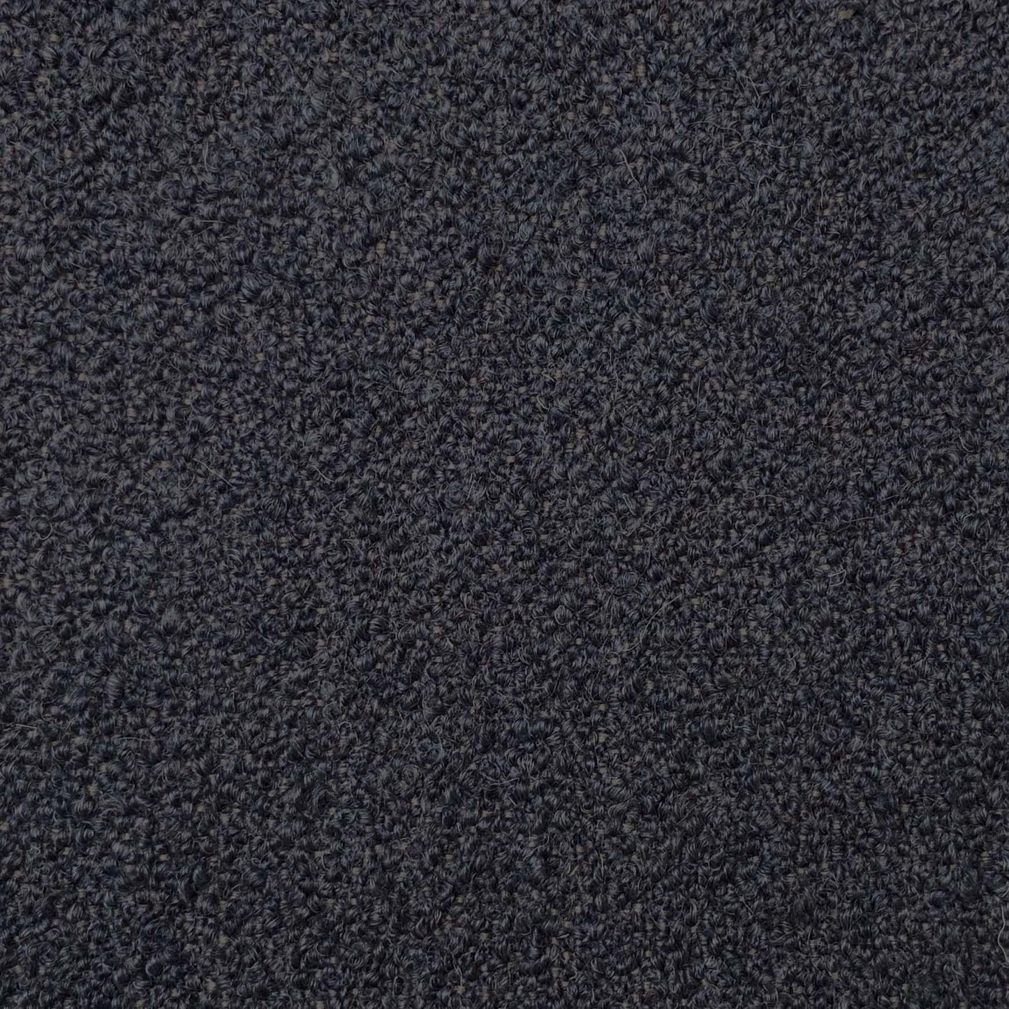 Charcoal boucle fabric texture with dense loop pile for upholstery or rugs.