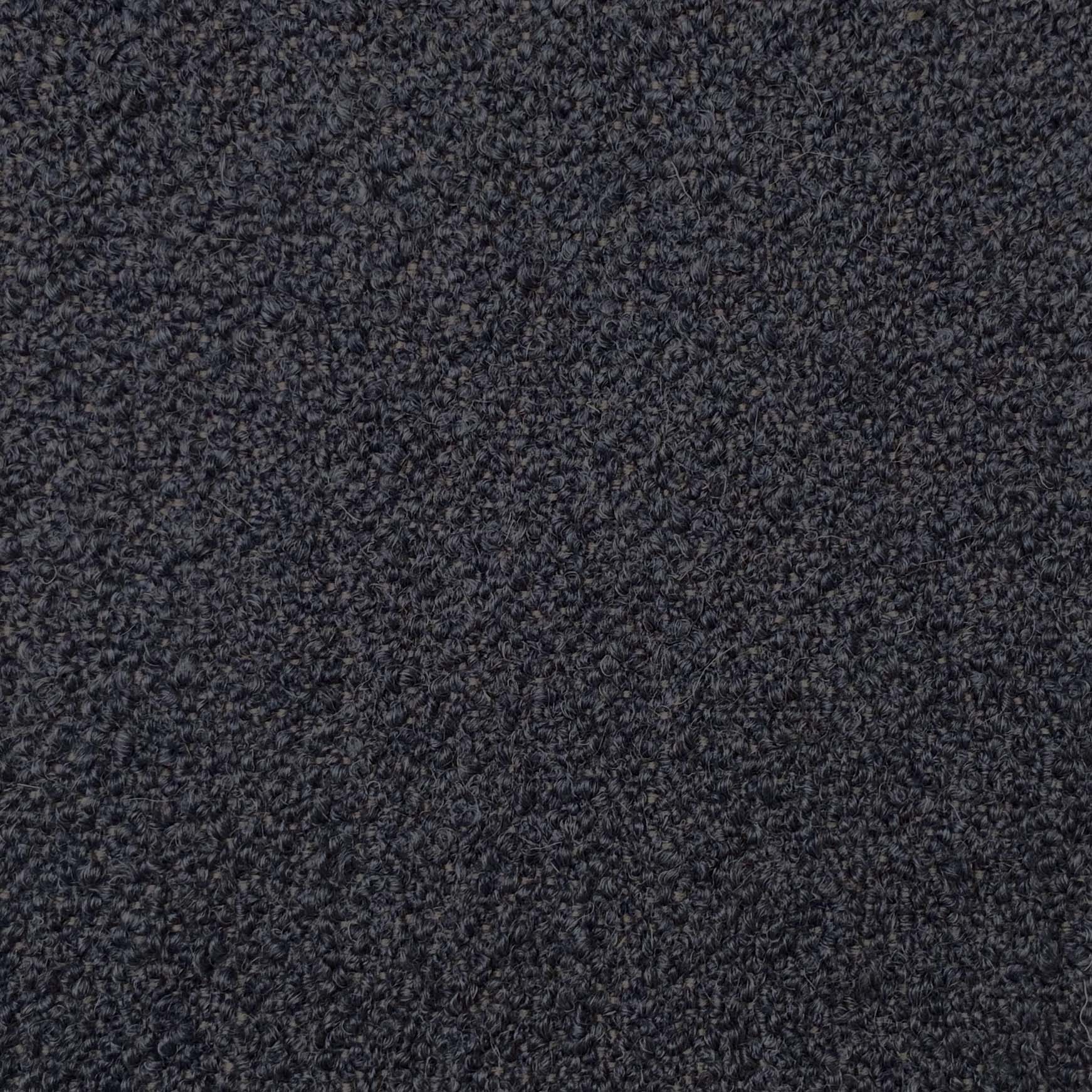 Charcoal boucle fabric texture with dense loop pile for upholstery or rugs.