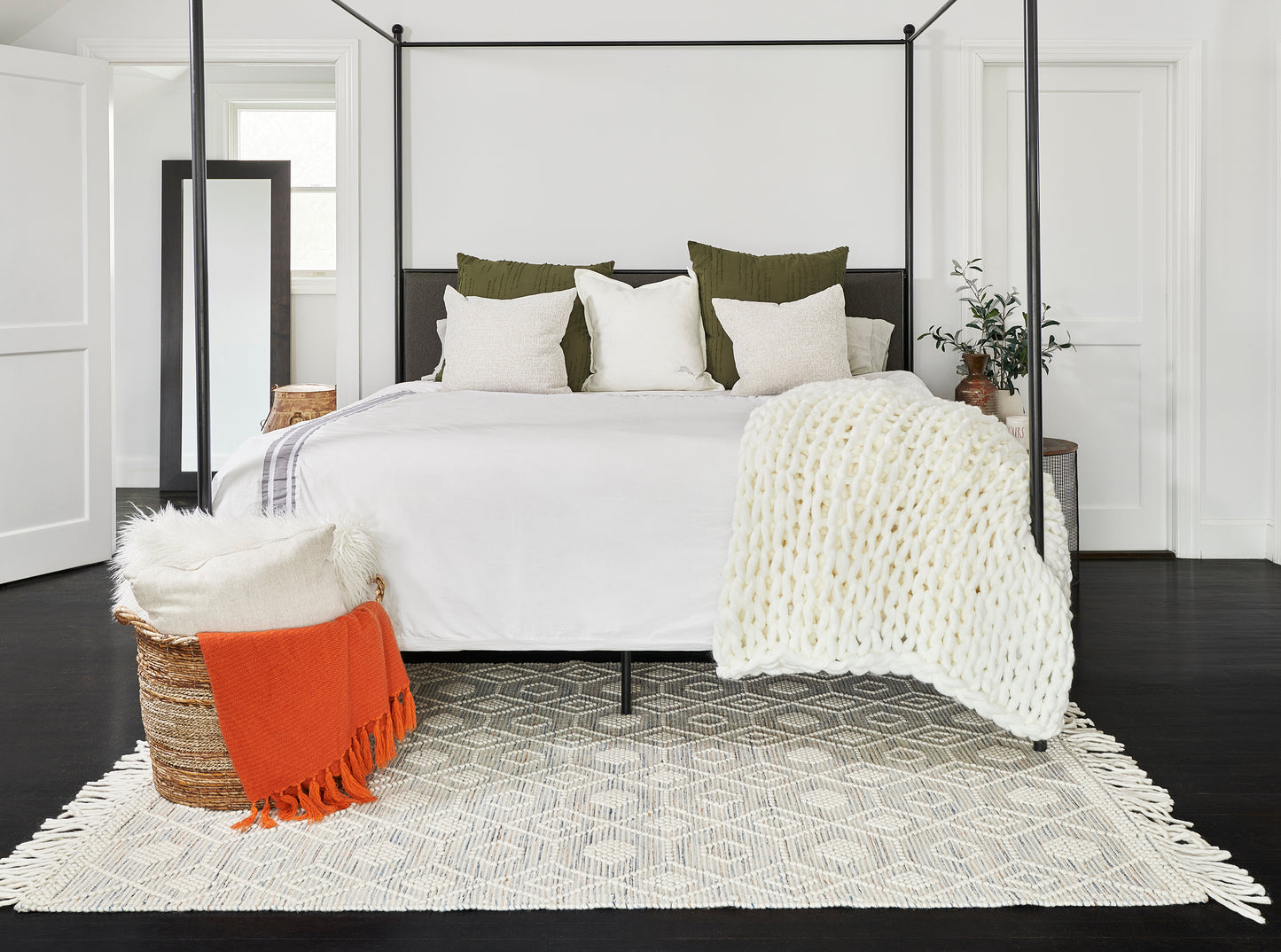 2' x 8' runner rug in neutral tones, shown on floor.