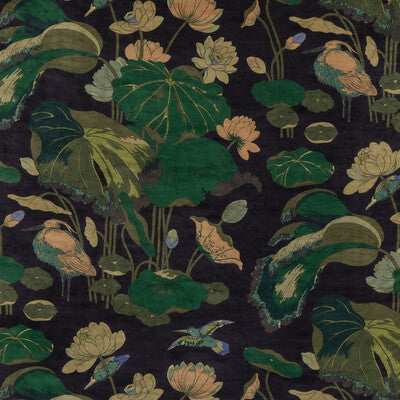 G P & J BAKER VELVET FLORA & FAUNA BLUE,GREEN,MULTI   - BP10814.1.0