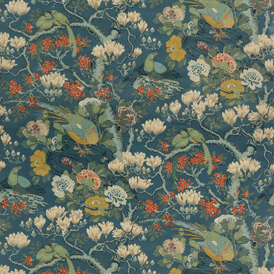 G P & J BAKER VELVET FLORA & FAUNA TEAL,MULTI,   - BP10815.2.0