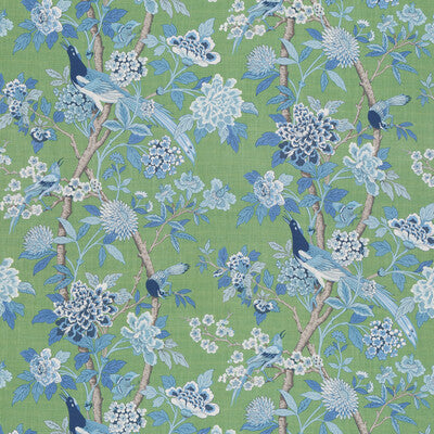 G P & J Baker - Hydrangea Bird (Archive) Emerald/Blue (BP10851-3) Fabric