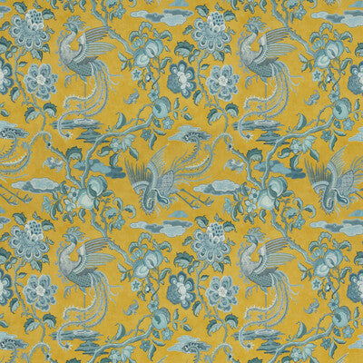 G P & J BAKER PRINT FLORA & FAUNA BLUE,YELLOW,   - BP10852.2.0