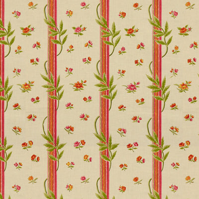 BRUNSCHWIG & FILS PRINT BOTANICAL & FLORAL PINK,RED,   - BR-700000.121.0