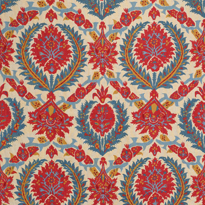 BRUNSCHWIG & FILS PRINT MEDALLION / SUZANI / PERSIAN BURGUNDY/RED,BLUE,   - BR-700018.147.0