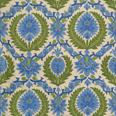 BRUNSCHWIG & FILS PRINT MEDALLION / SUZANI / PERSIAN LIGHT BLUE,,   - BR-700018.221.0