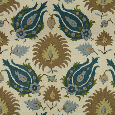 BRUNSCHWIG & FILS PRINT GLOBAL BEIGE,BLUE,GREEN   - BR-700020.225.0