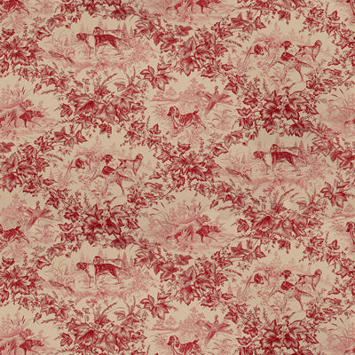 BRUNSCHWIG & FILS PRINT TOILE BURGUNDY/RED,,   - BR-70416.166.0