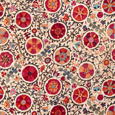 BRUNSCHWIG & FILS PRINT MEDALLION / SUZANI / PERSIAN ORANGE,RED,   - BR-71099.06.0