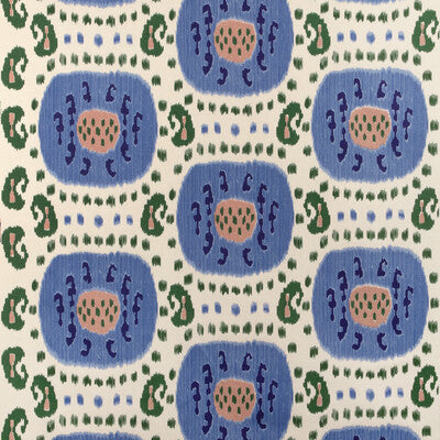 BRUNSCHWIG & FILS PRINT IKAT/SOUTHWEST/KILIMS LIGHT BLUE,GREEN,   - BR-71110.221.0