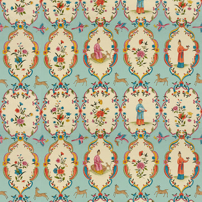 BRUNSCHWIG & FILS PRINT CHINOISERIE LIGHT BLUE,,   - BR-71615.207.0