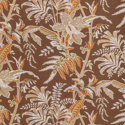 BRUNSCHWIG & FILS PRINT JACOBEANS BROWN,GREEN,RUST   - BR-79121.630.0