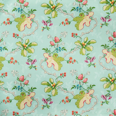 BRUNSCHWIG & FILS PRINT BOTANICAL & FLORAL MULTI,TURQUOISE,   - BR-79355.137.0