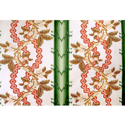 BRUNSCHWIG & FILS PRINT BOTANICAL & FLORAL GREEN,ORANGE,   - BR-79510.449.0