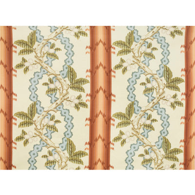 BRUNSCHWIG & FILS PRINT BOTANICAL & FLORAL ORANGE,BLUE,   - BR-79510.677.0