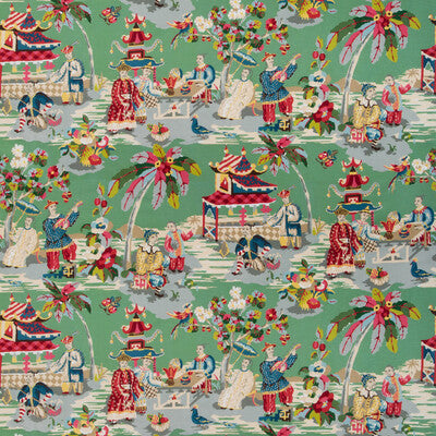 BRUNSCHWIG & FILS PRINT CHINOISERIE MULTI,GREEN,BLUE   - BR-79601.133.0