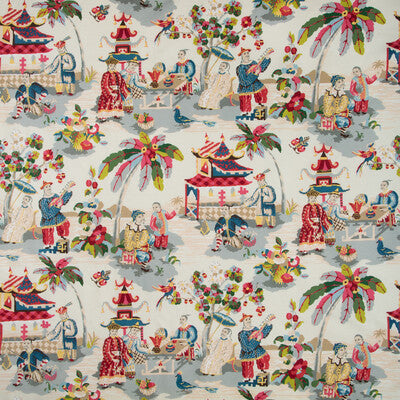 BRUNSCHWIG & FILS PRINT CHINOISERIE MULTI,BLUE,RED   - BR-79601.157.0