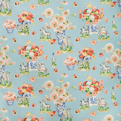 BRUNSCHWIG & FILS PRINT ANIMAL/INSECTS MULTI,LIGHT BLUE,   - BR-79653.15.0