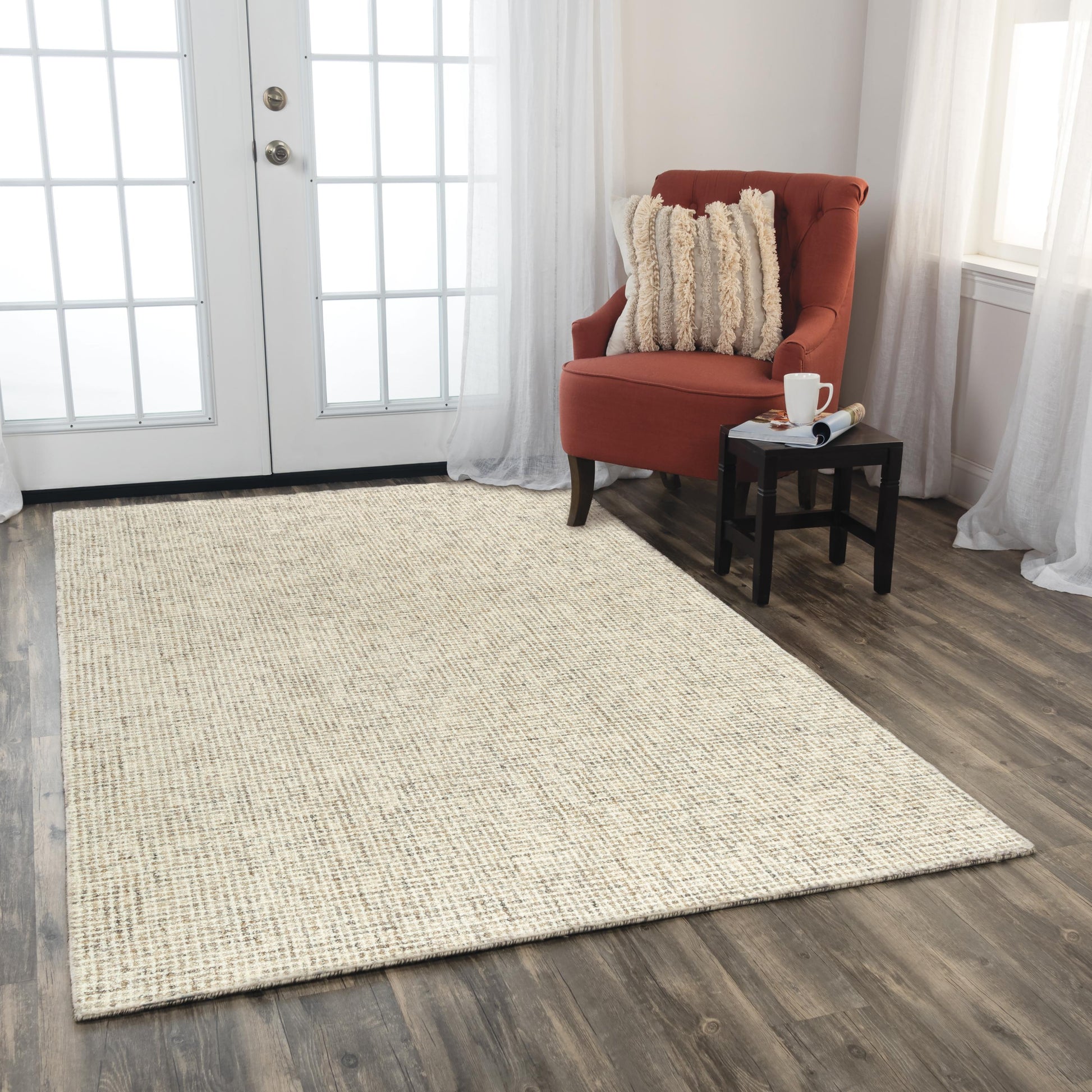Brindle pattern rug, 8' x 10'.