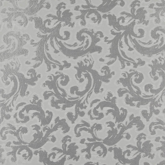 JF Fabrics BRIXTON 196 Fabric Traditional,Transitional,Contemporary,Scroll Grey,Silver  Wide Width,Jacquard - 584340196 J7291
