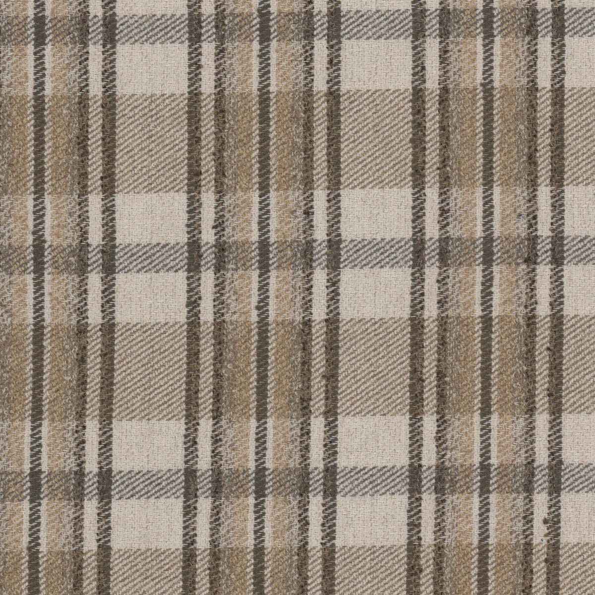 STOUT TEXTILES  UPHOLSTERY,WOVENS TRADITIONAL, PLAID/CHECK TRUFFLE   - BRYD-1