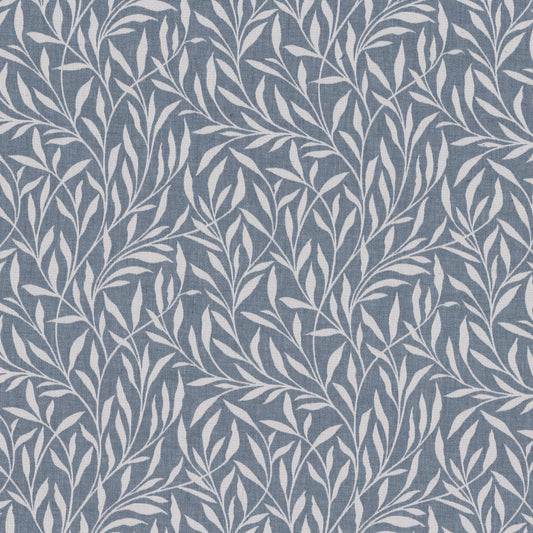 STOUT TEXTILES  MULTIPURPOSE,JACQUARD TRADITIONAL, FLORAL PERIWINKLE   - BUFF-2