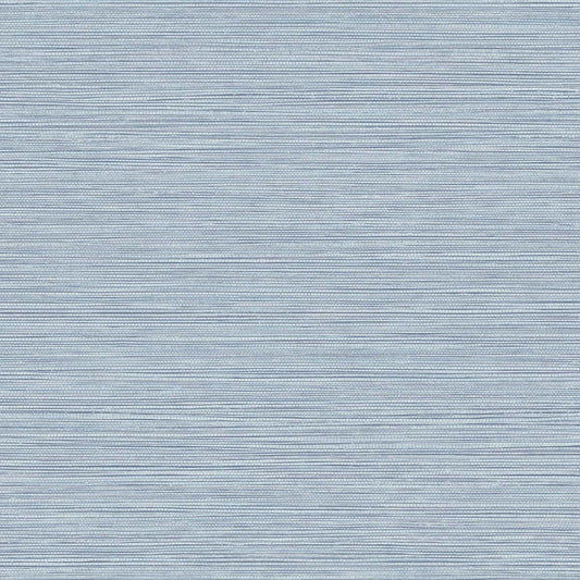 Seabrook Designs Texture Gallery Grasslands Faux Grasscloth Contemporary Blue Matte Sidewall - BV30102