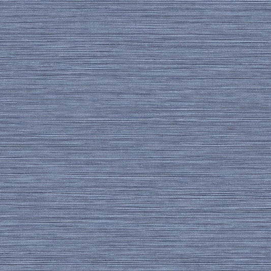 Seabrook Designs Texture Gallery Grasslands Faux Grasscloth Contemporary Blue Matte Sidewall - BV30112